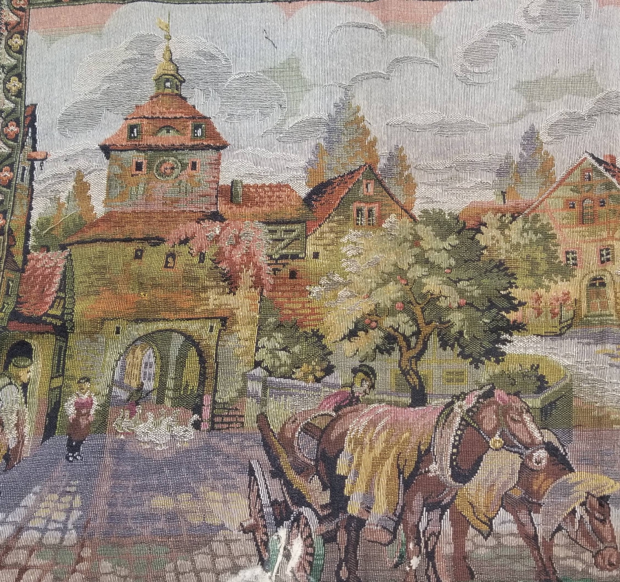 EL İŞİ ANTİKA GOBLEN DUVAR PANOSU