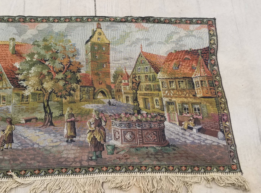 EL İŞİ ANTİKA GOBLEN DUVAR PANOSU