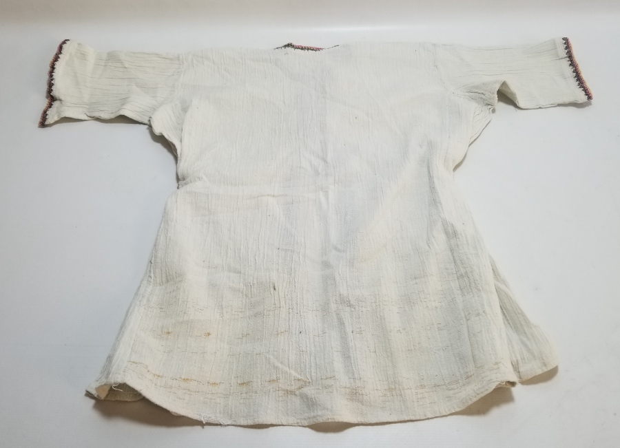 YAKA VE KOLLARI İŞLEMELİ OSMANLI DÖNEMİ EL DOKUMA NADİR ÇOCUK ENTARİSİ