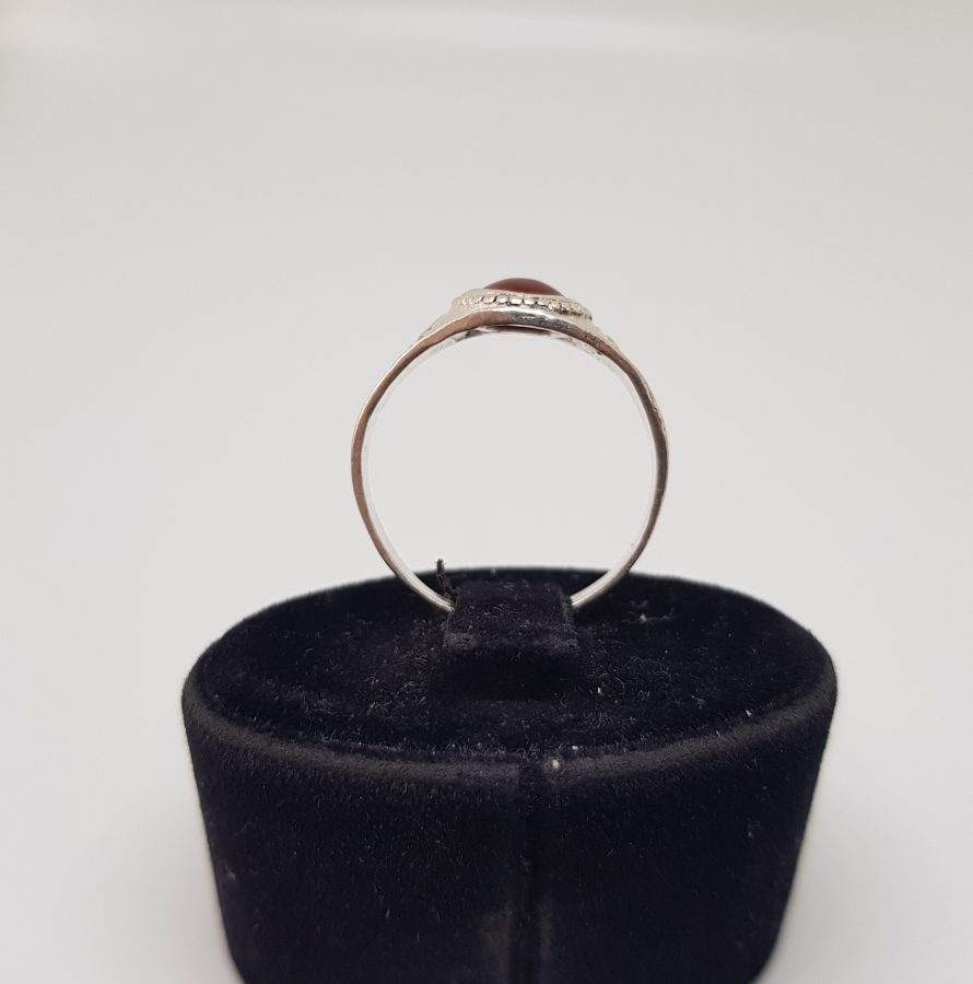 AKİK TAŞLI HAC HATIRASI GÜMÜŞ YÜZÜK