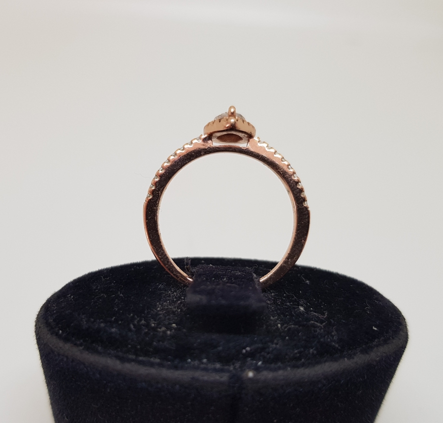 ELMAS KESİMLİ MARGAZİT TAŞLI GÜMÜŞ YÜZÜK