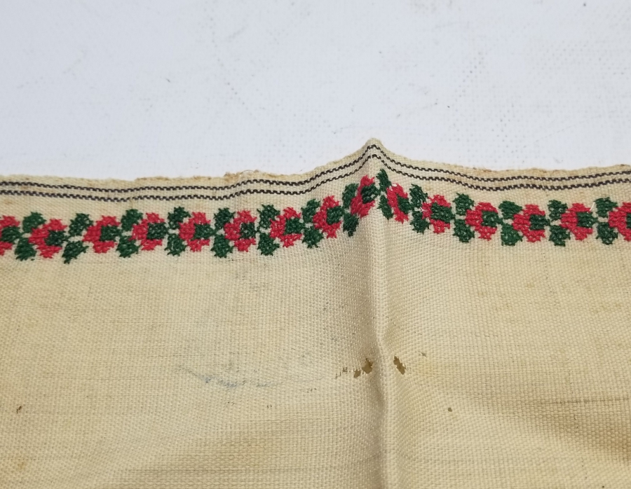 OSMANLI DÖNEMİ ÜZERİ OSMANLICA YAZILI EL DOKUMA HAVLU