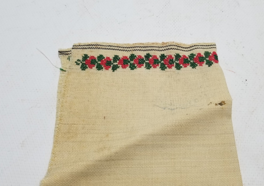 OSMANLI DÖNEMİ ÜZERİ OSMANLICA YAZILI EL DOKUMA HAVLU