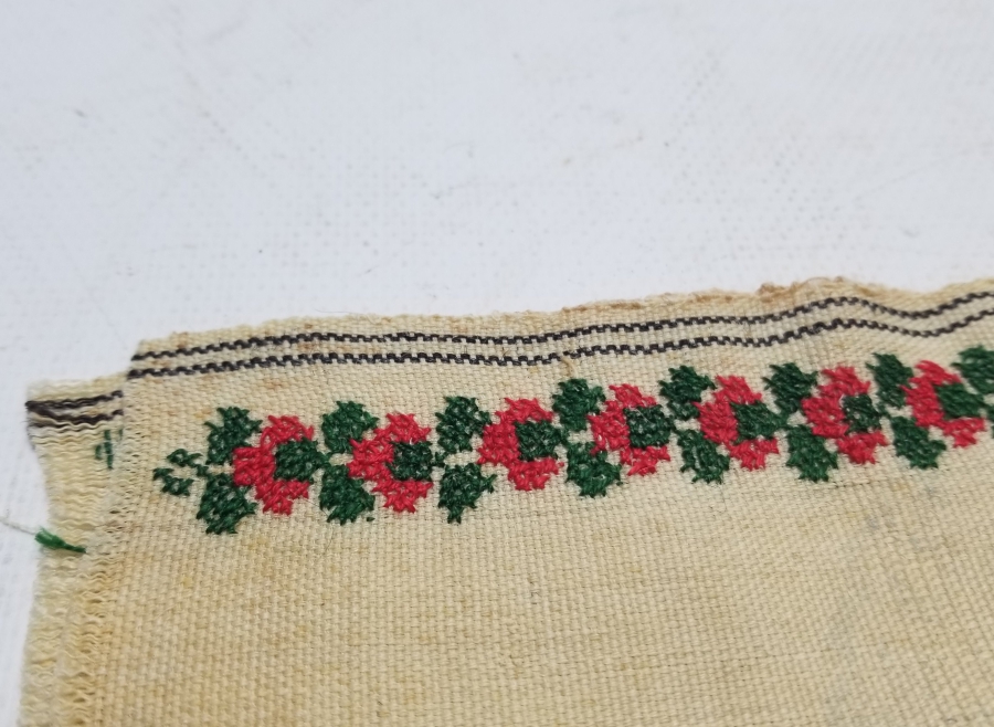 OSMANLI DÖNEMİ ÜZERİ OSMANLICA YAZILI EL DOKUMA HAVLU