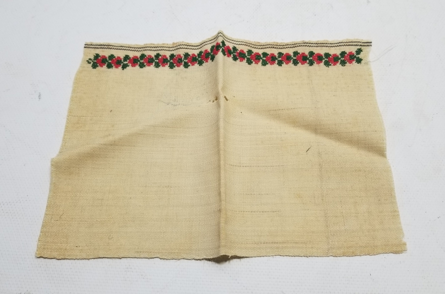 OSMANLI DÖNEMİ ÜZERİ OSMANLICA YAZILI EL DOKUMA HAVLU