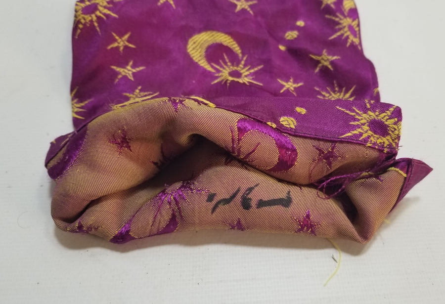 OSMANLICA BURSA YAZILI VE AY YILDIZ FİGÜRLÜ NADİR İPEK KESE