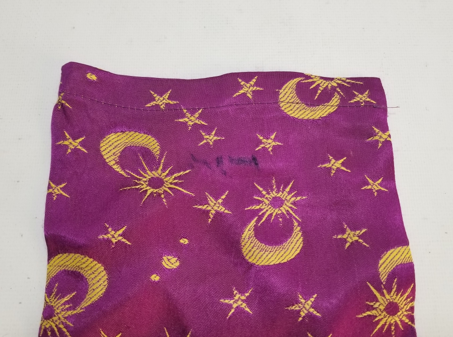 OSMANLICA BURSA YAZILI VE AY YILDIZ FİGÜRLÜ NADİR İPEK KESE