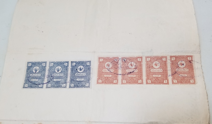 OSMANLI DÖNEMİ ORİJİNAL PULUYLA DEV BOYDA HÜCCET - MAHKEME KARARI