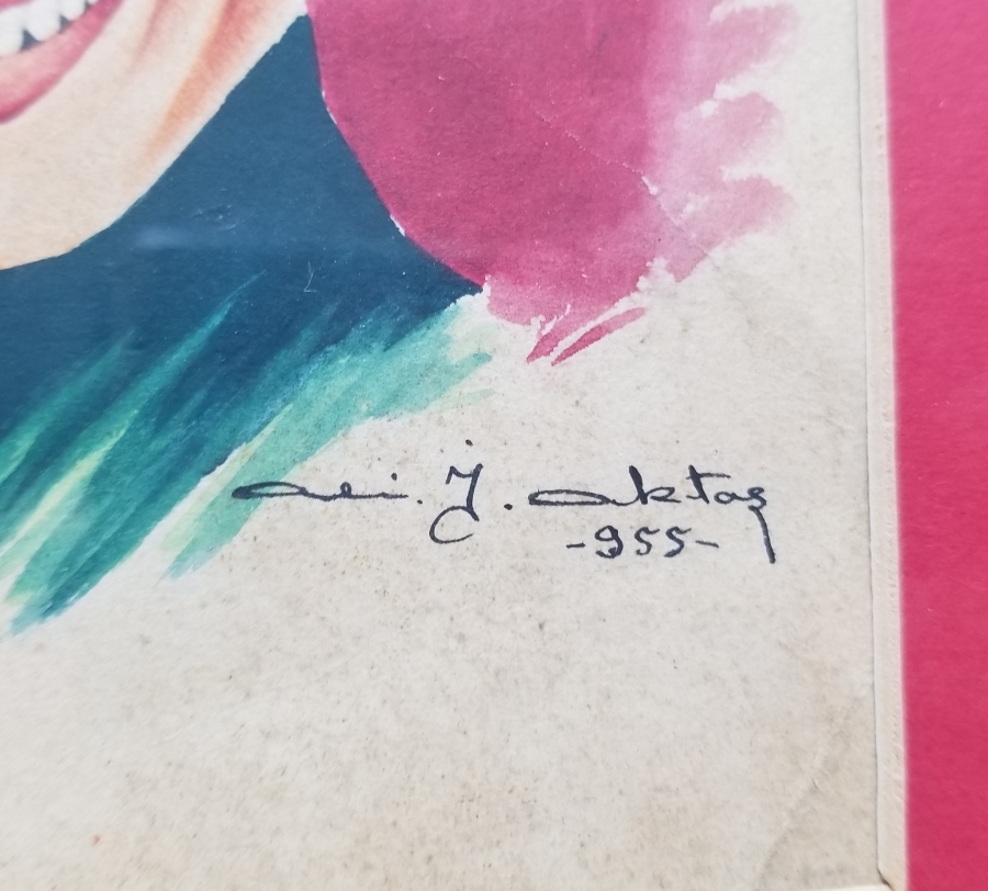 ALİ İHSAN AKTAŞ İMZALI ANTİKA SULU BOYA TABLO