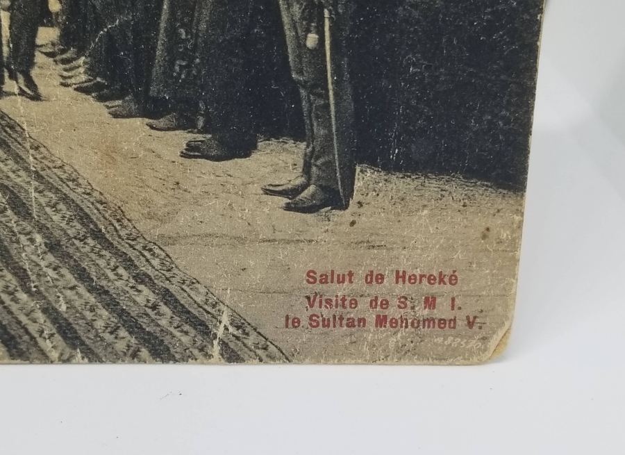 PADİŞAH MEHMET REŞAT HAN GÖRSELLİ ARKASI OSMANLICA YAZILI NADİR KARTPOSTAL
