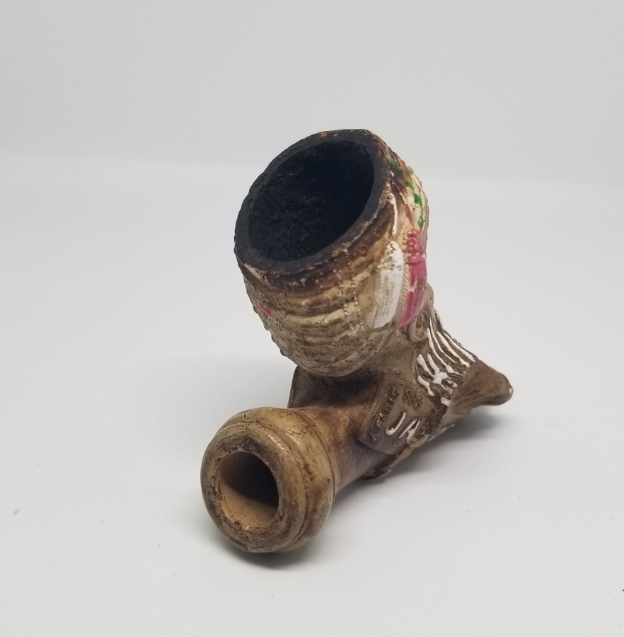 OSMANLI DÖNEMİ ORYANTALİST GÖRSELLİ EL BOYAMA NADİR PİPO