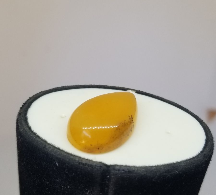 ÖZEL YAPIM KAYA DAMLA KEHRİBAR YÜZÜK KAŞI