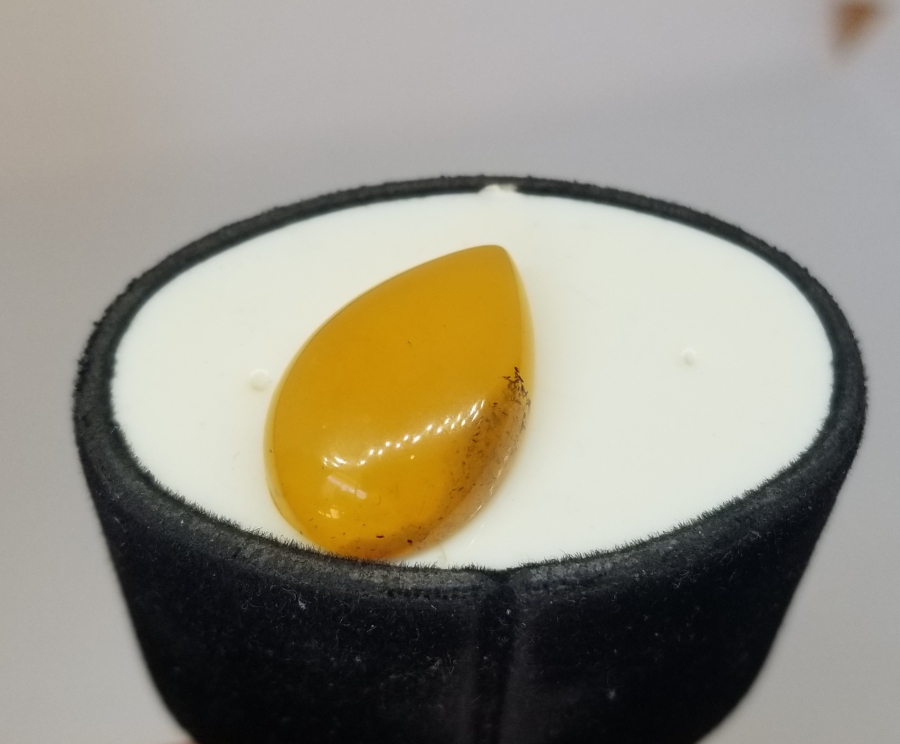 ÖZEL YAPIM KAYA DAMLA KEHRİBAR YÜZÜK KAŞI