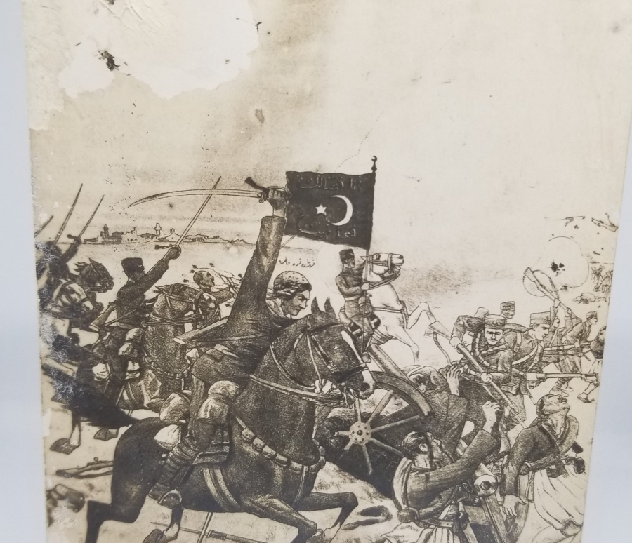 KARA FATMA GÖRSELLİ NADİR KURTULUŞ SAVAŞI PROPAGANDA KARTPOSTALI