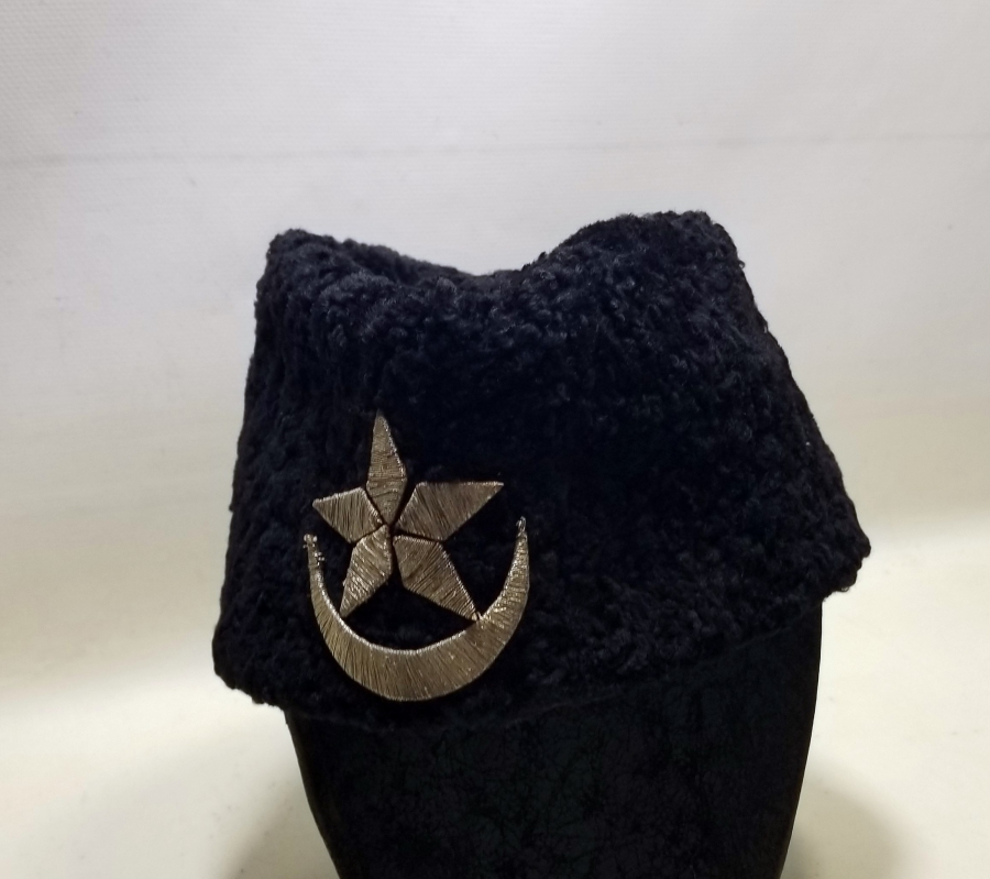 ÜZERİ SIRMALI AY YILDIZLI NADİR TİPTE OSMANLI DÖNEMİ ASKERİ ÖĞRENCİ KALPAĞI