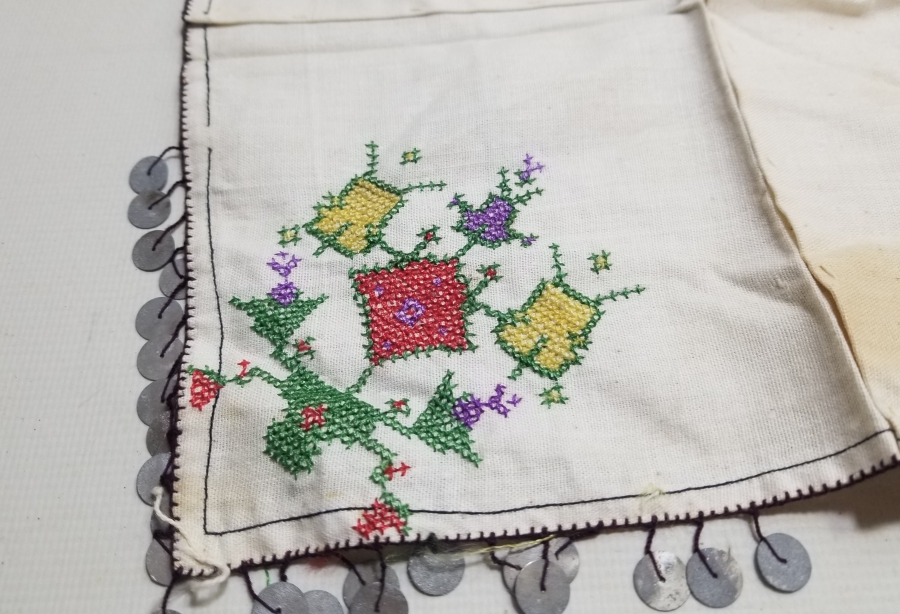 KANAVİÇE İŞÇİLİKLİ ANTİKA PULLU SÖZ ÇEVRESİ