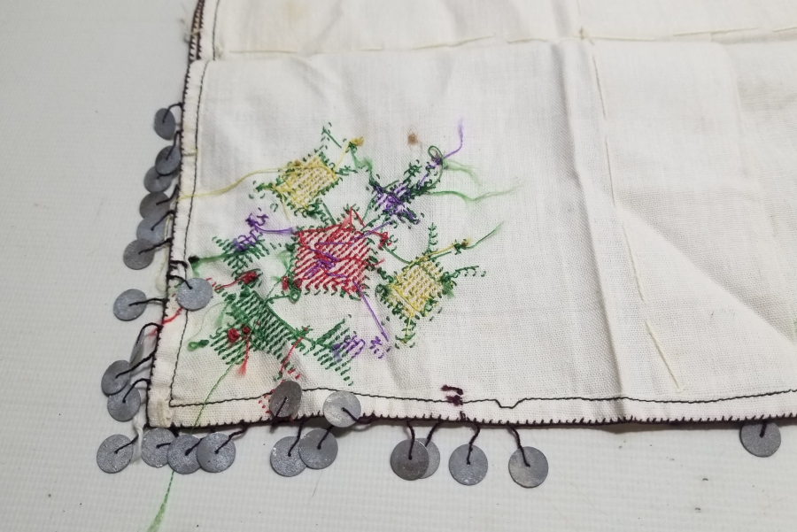 KANAVİÇE İŞÇİLİKLİ ANTİKA PULLU SÖZ ÇEVRESİ