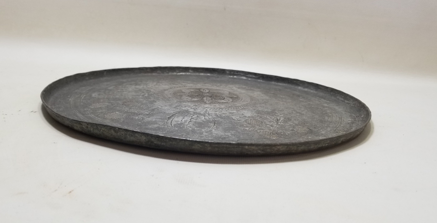 OSMANLI DÖNEMİ BAKIR YIĞMA KENAR KAHVE TEPSİSİ