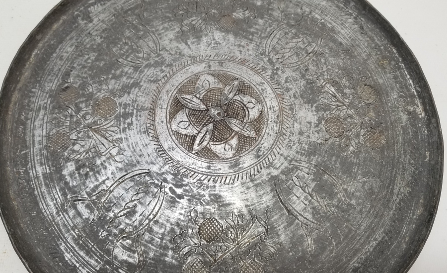 OSMANLI DÖNEMİ BAKIR YIĞMA KENAR KAHVE TEPSİSİ