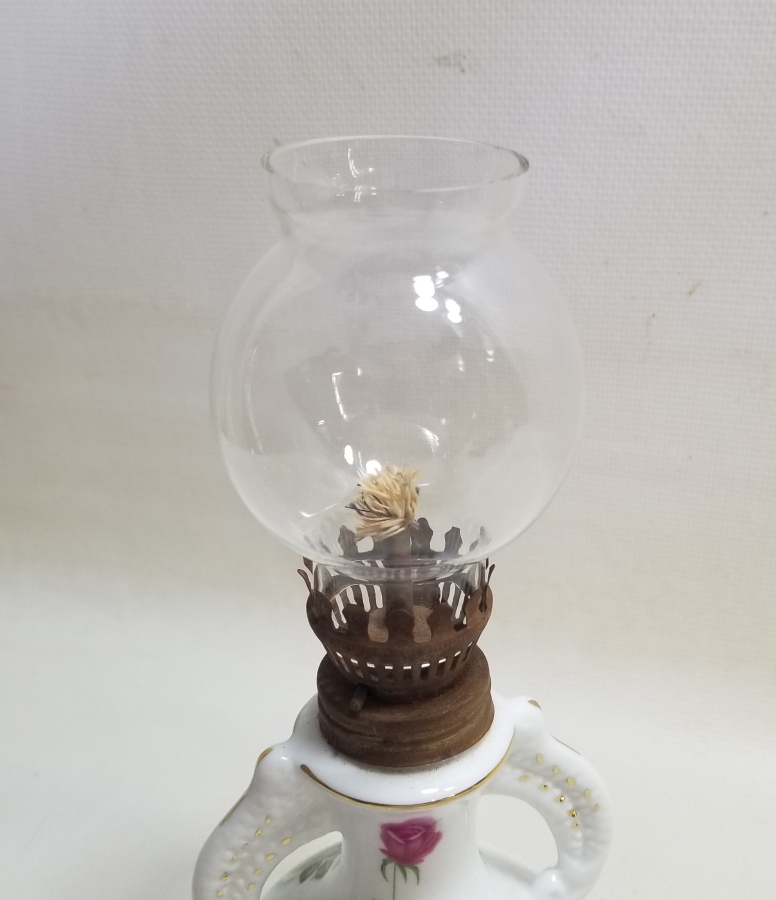 NADİR TİPTE ANTİKA PORSELEN GAZ LAMBASI