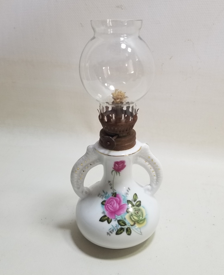 NADİR TİPTE ANTİKA PORSELEN GAZ LAMBASI