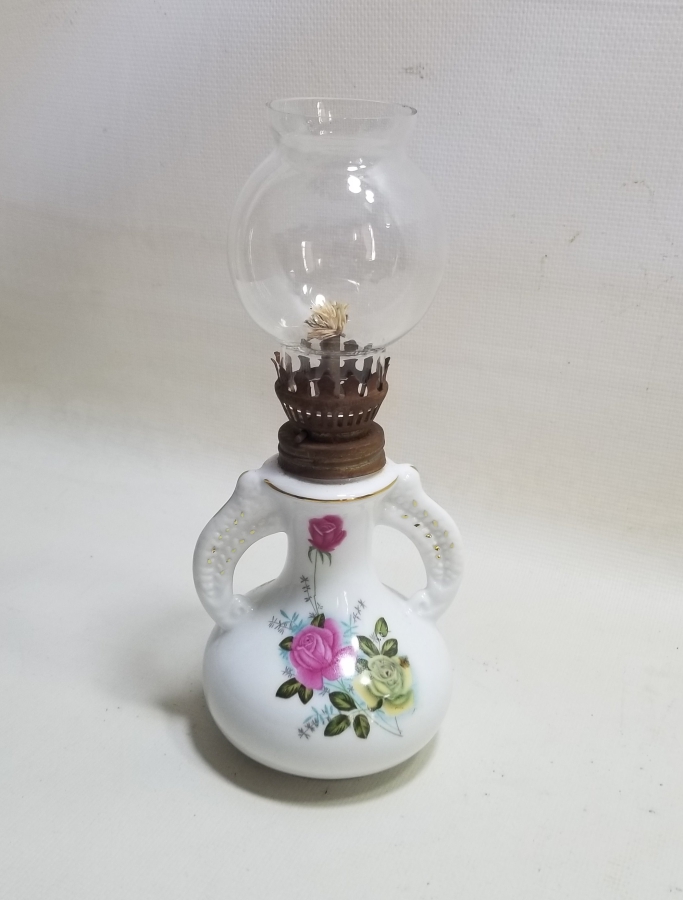 NADİR TİPTE ANTİKA PORSELEN GAZ LAMBASI