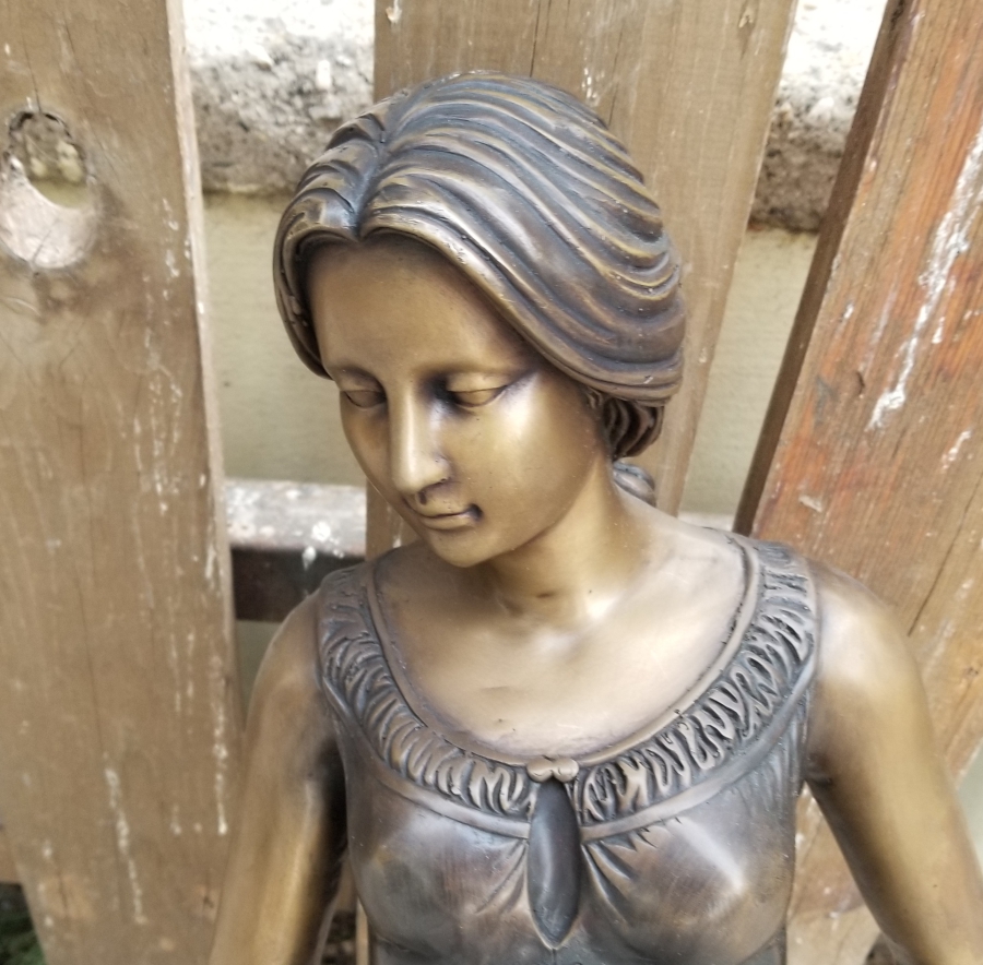 1900 BAŞLARI BÜYÜK BOY FRANSIZ BRONZ HEYKEL