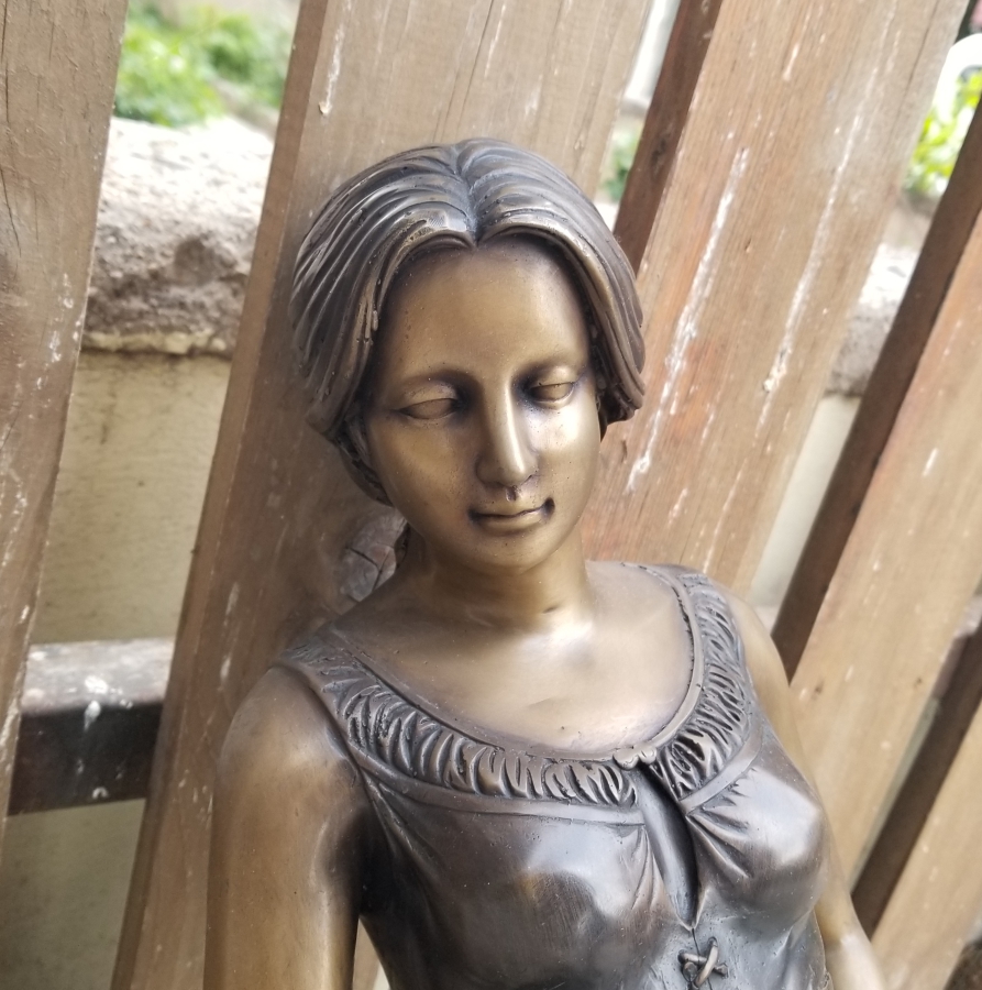 1900 BAŞLARI BÜYÜK BOY FRANSIZ BRONZ HEYKEL