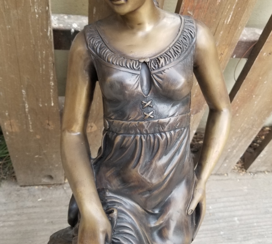 1900 BAŞLARI BÜYÜK BOY FRANSIZ BRONZ HEYKEL