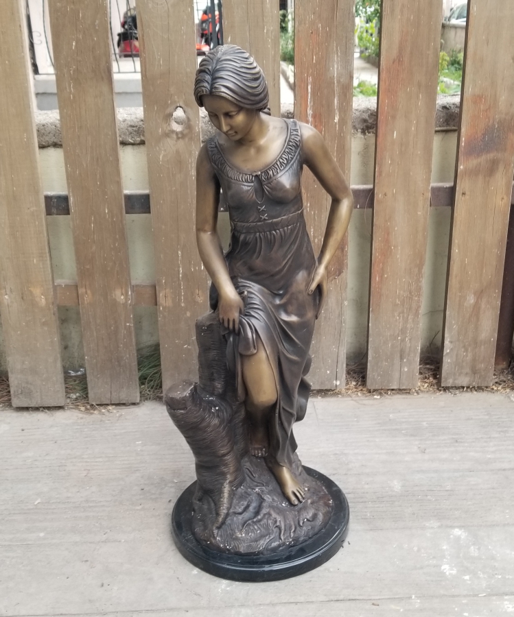 1900 BAŞLARI BÜYÜK BOY FRANSIZ BRONZ HEYKEL