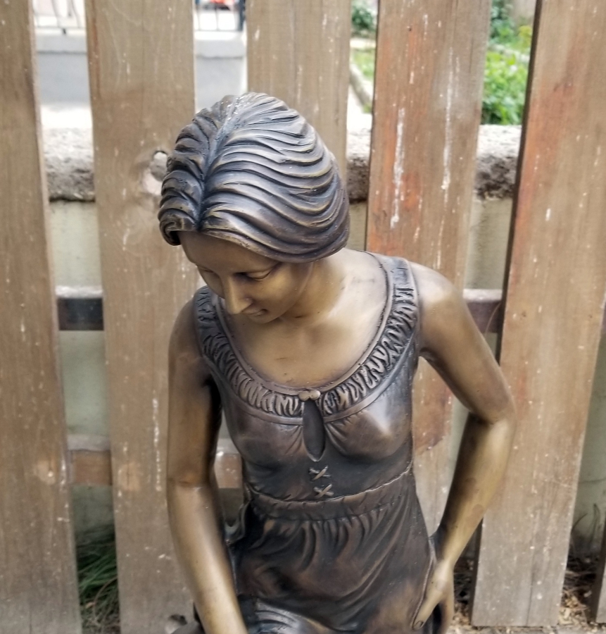 1900 BAŞLARI BÜYÜK BOY FRANSIZ BRONZ HEYKEL