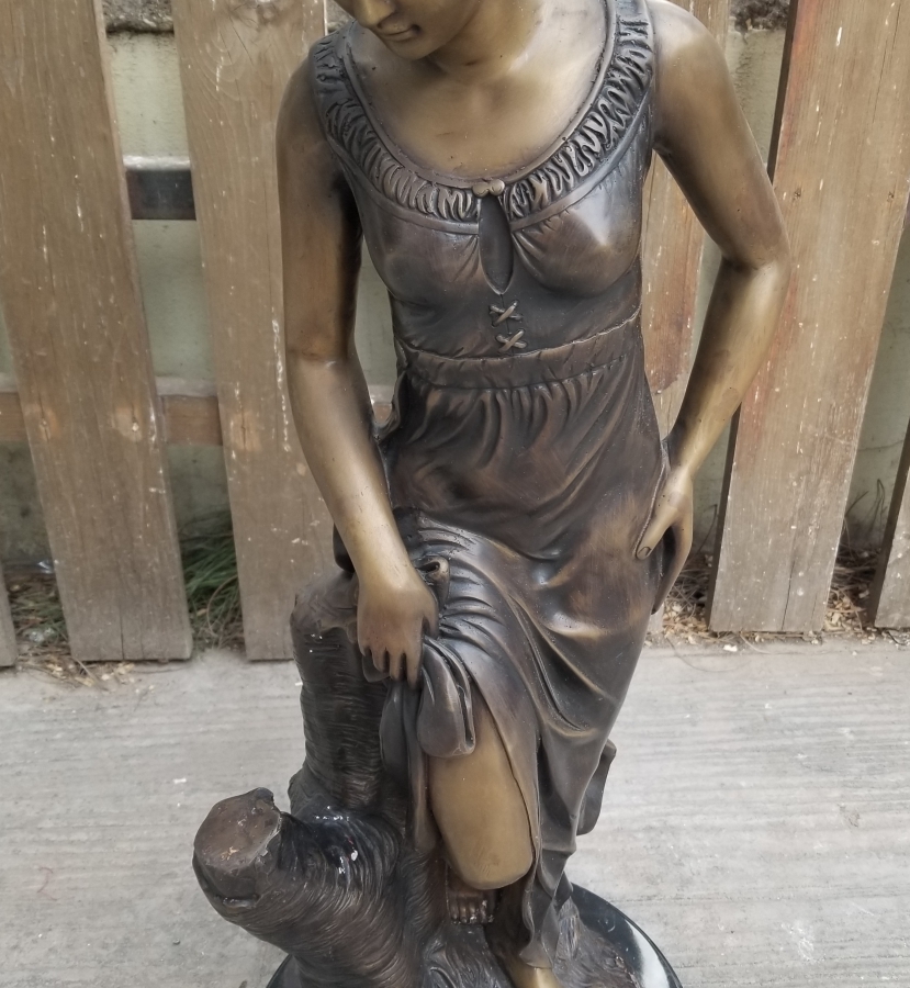 1900 BAŞLARI BÜYÜK BOY FRANSIZ BRONZ HEYKEL