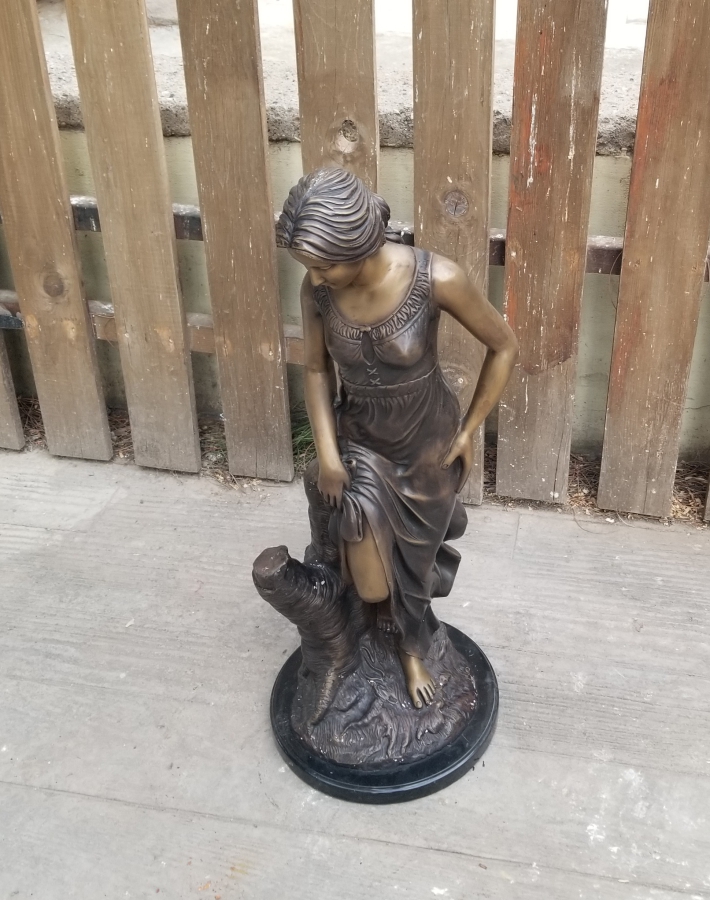 1900 BAŞLARI BÜYÜK BOY FRANSIZ BRONZ HEYKEL