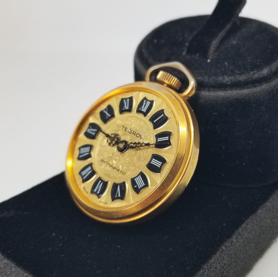 DAMLA MİNELİ ALTIN KAPLAMA KURMALI ANTİKA KOLYE SAAT