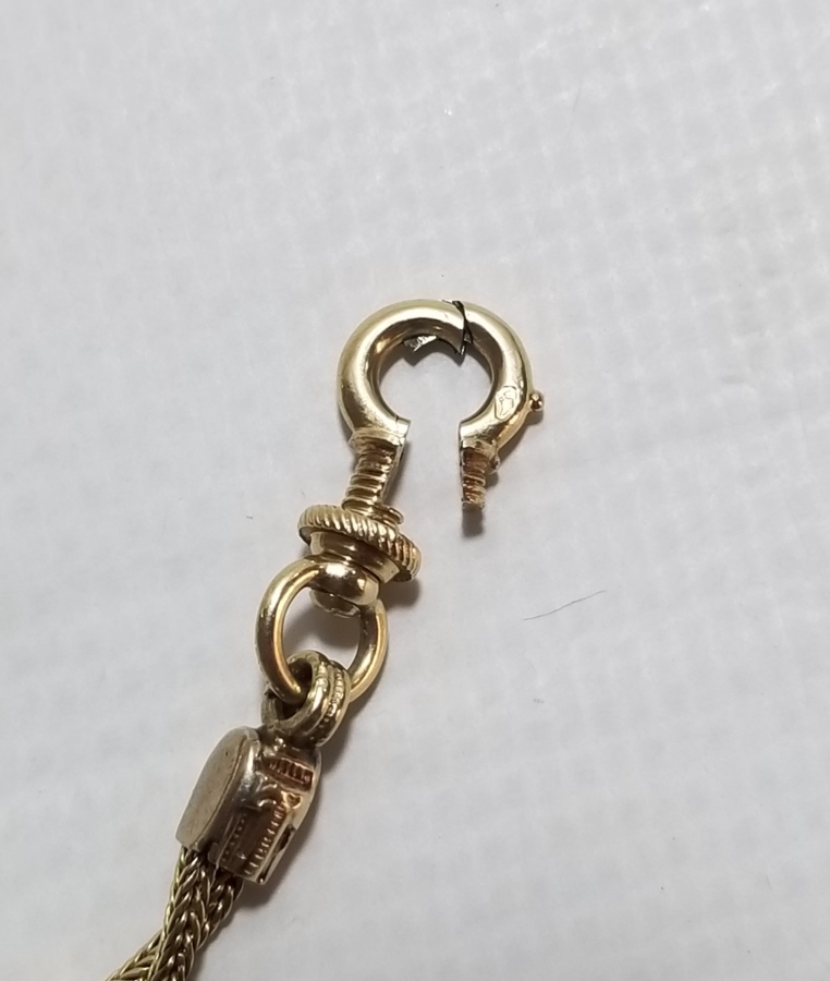 OSMANLI DÖNEMİ MİNELİ VE ELMASLI ALTIN CEP SAATİ KÖSTEĞİ