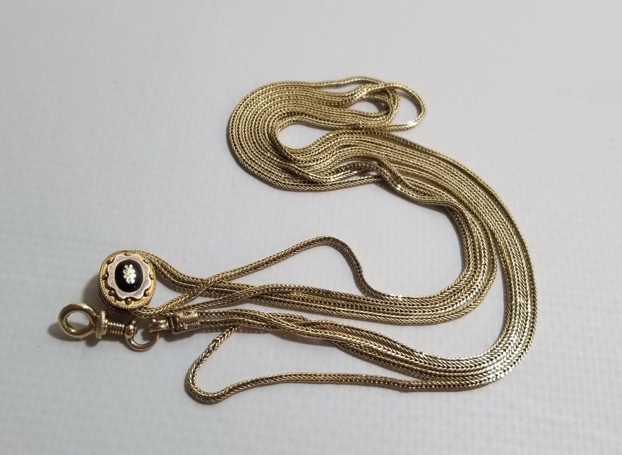 OSMANLI DÖNEMİ MİNELİ VE ELMASLI ALTIN CEP SAATİ KÖSTEĞİ