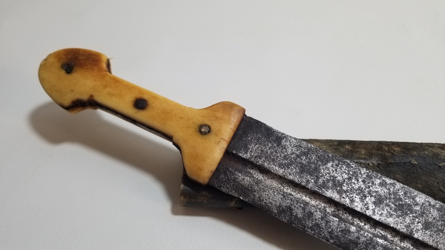 ORİJİNAL KININDA KEMİK SAPLI NADİR ÇERKES KAMASI