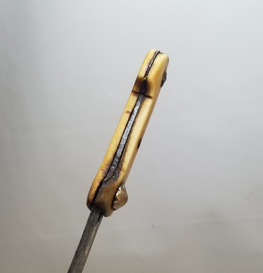 ORİJİNAL KININDA KEMİK SAPLI NADİR ÇERKES KAMASI