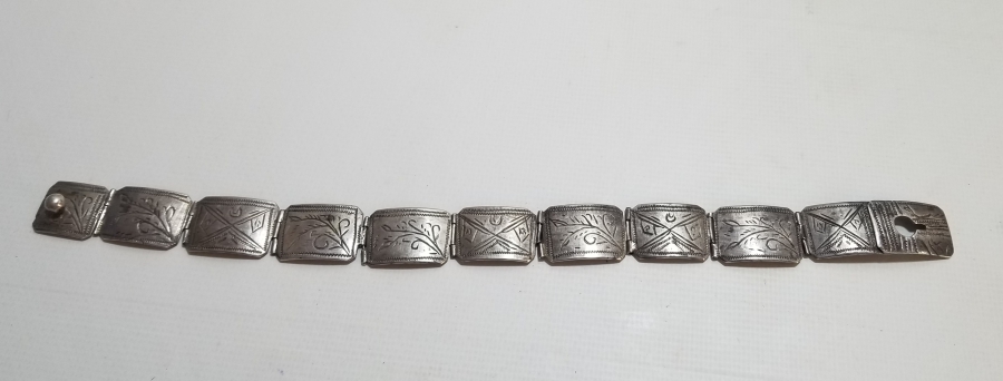 MEŞRUTİYET HATIRASI OSMANLI DÖNEMİ EL YAPIMI NADİR GÜMÜŞ BİLEKLİK