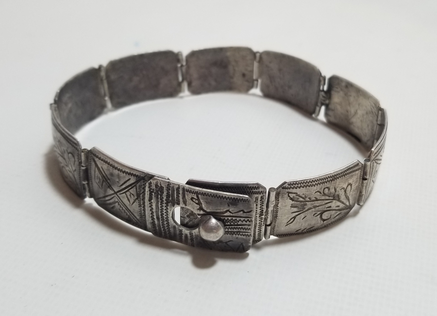 MEŞRUTİYET HATIRASI OSMANLI DÖNEMİ EL YAPIMI NADİR GÜMÜŞ BİLEKLİK