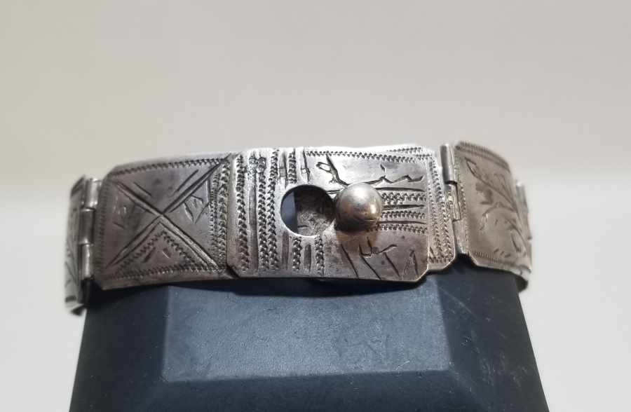 MEŞRUTİYET HATIRASI OSMANLI DÖNEMİ EL YAPIMI NADİR GÜMÜŞ BİLEKLİK