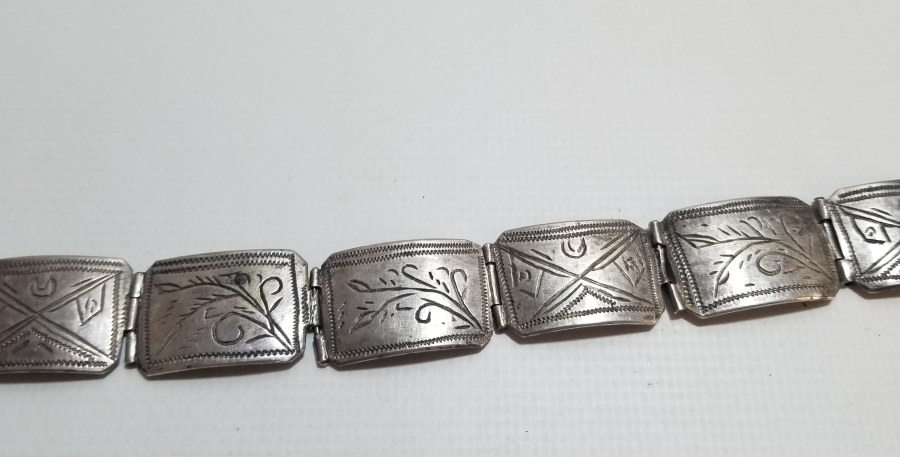 MEŞRUTİYET HATIRASI OSMANLI DÖNEMİ EL YAPIMI NADİR GÜMÜŞ BİLEKLİK