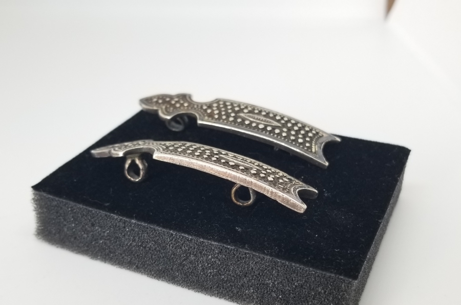 SAVATLI VE KABARTMA İŞÇİLİKLİ OSMANLI DÖNEMİ GÜMÜŞ ÇERKES KEMER TOKASI