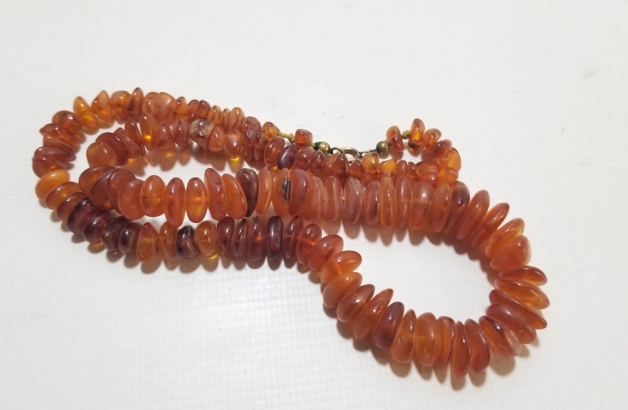 ÖZEL YAPIM DAMLA KEHRİBAR GERDANLIK