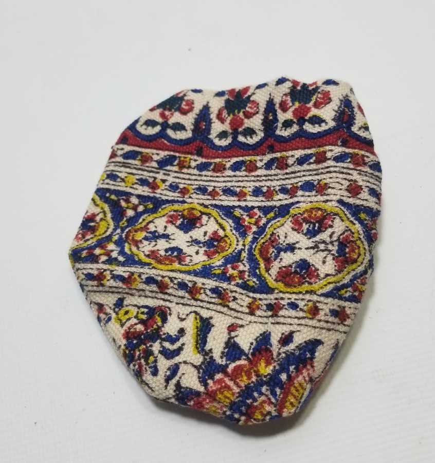 KIRKAĞAÇ BASKISI KUMAŞTAN YAPILMIŞ OSMANLI DÖNEMİ GELİN KESESİ