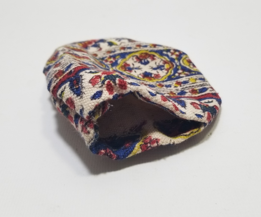 KIRKAĞAÇ BASKISI KUMAŞTAN YAPILMIŞ OSMANLI DÖNEMİ GELİN KESESİ