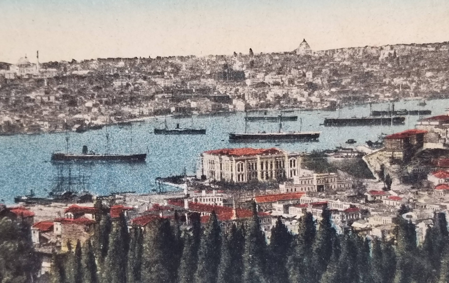OSMANLI DÖNEMİ İSTANBUL MANZARALI KARTPOSTAL