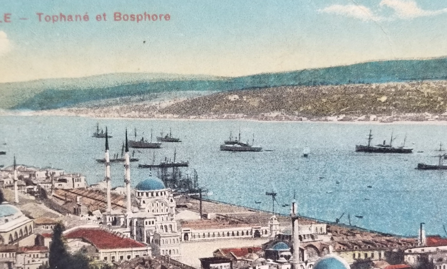 OSMANLI DÖNEMİ TOPHANE MANZARALI KARTPOSTAL