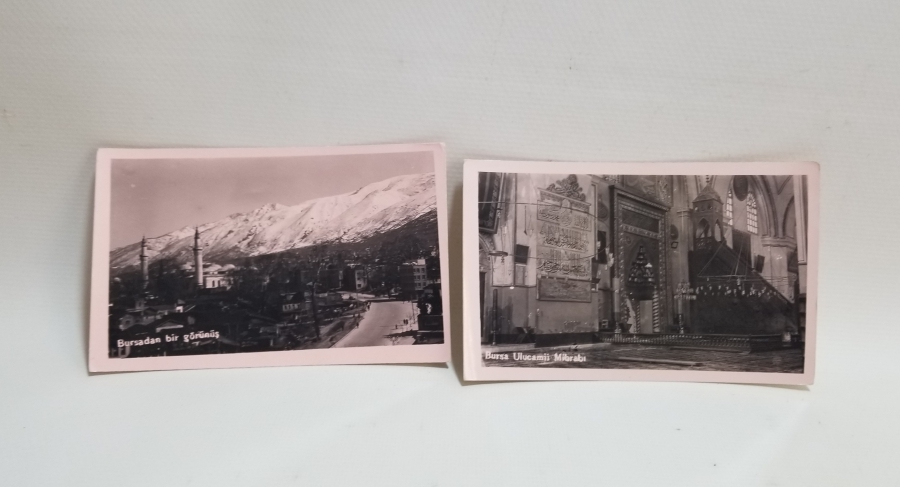 İKİ ADET SİYAH-BEYAZ BURSA FOTOĞRAFI