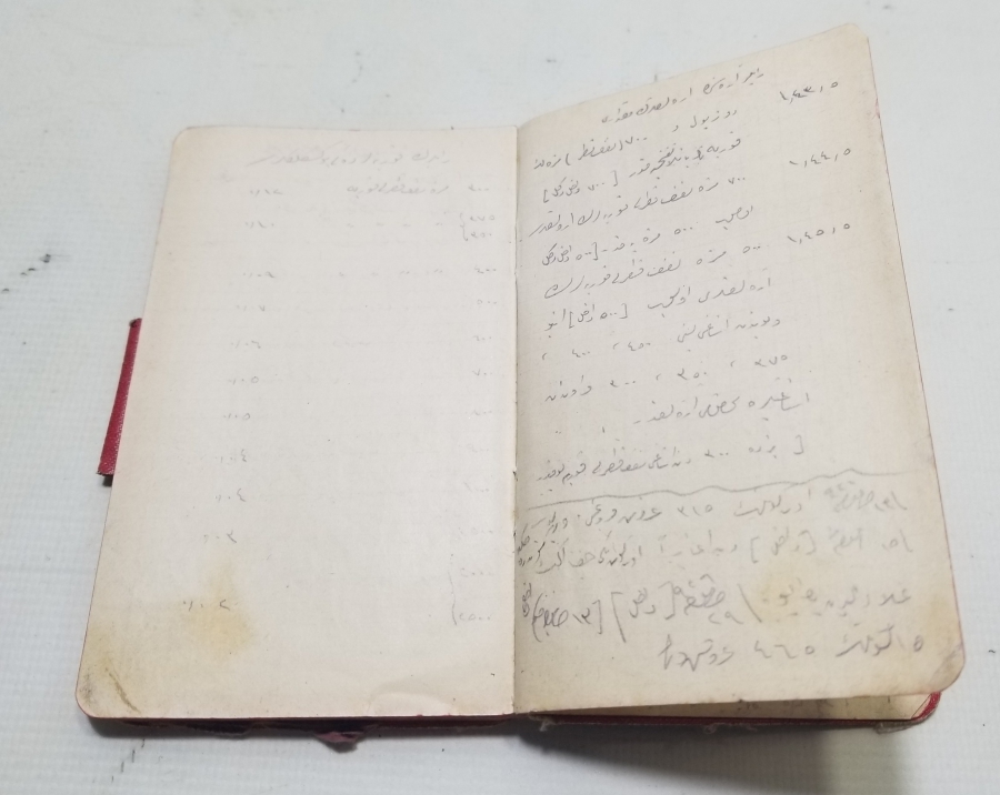 BİNBAŞI AHMED TEVFİK EFENDİ'YE AİT NADİR DEMİRYOLLARI KONULU GÜNLÜK